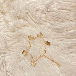 Gold butterfly anklets